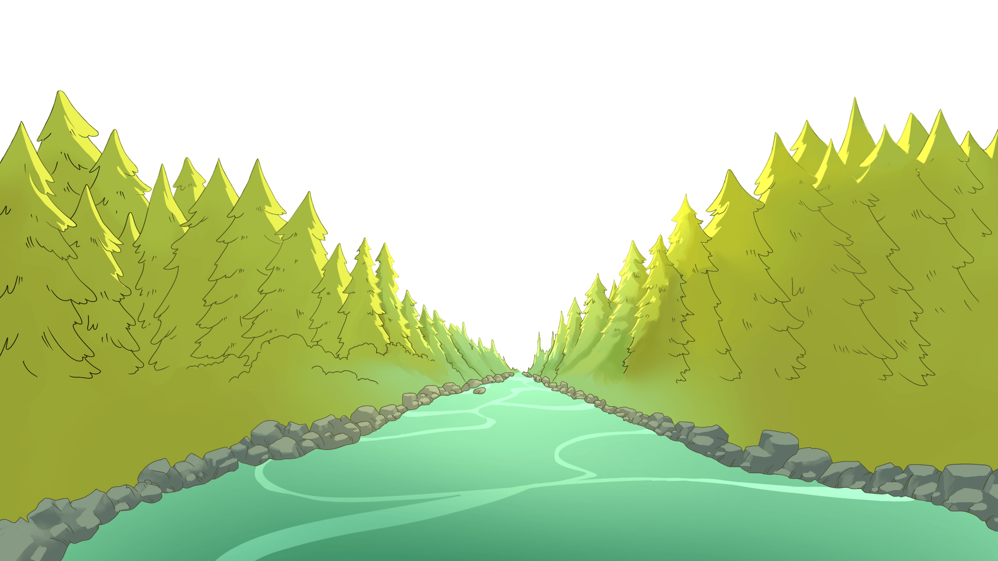 Forest with river